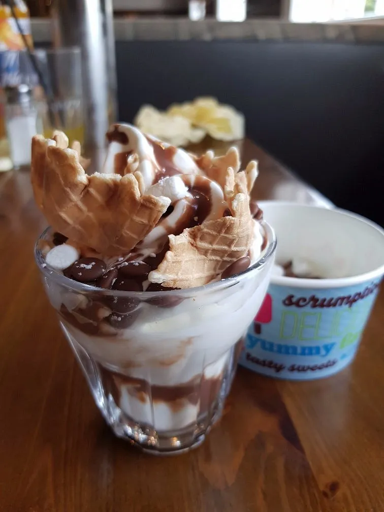 A dessert from the sweet menu